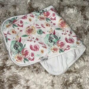 Copper Pearl Baby Boutique Multicolor Floral Cotton Cottage Burp Cloth Girl Pink